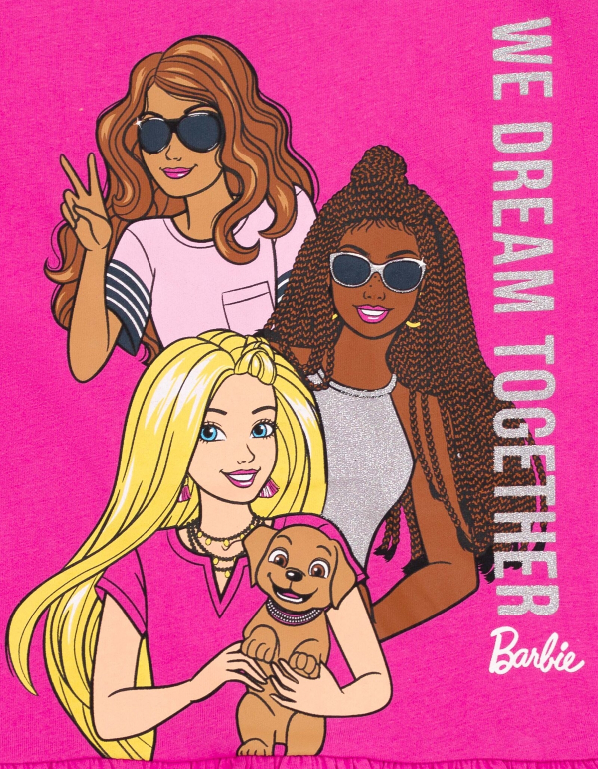 Barbie Girls Peplum T-Shirt and Twill Shorts Outfit Set to (2T - 14-16) - we dream together