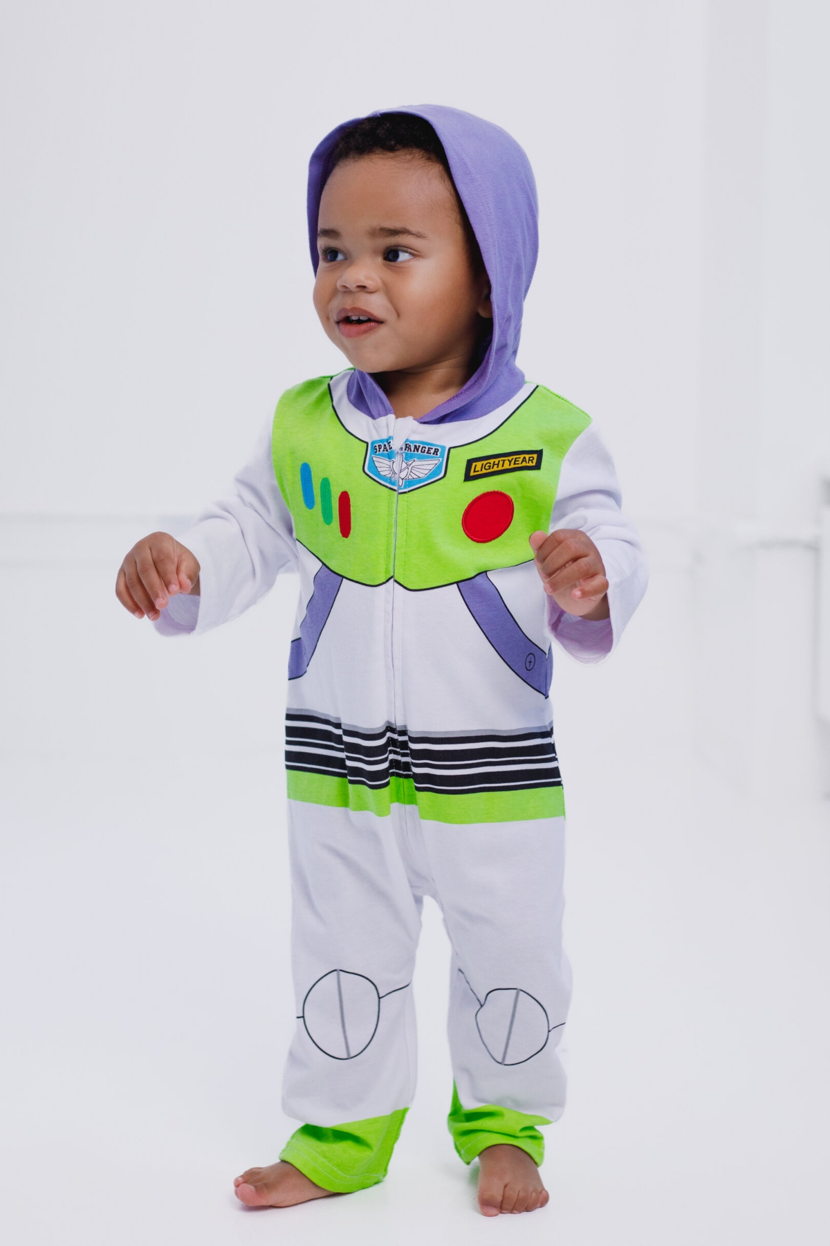 Disney Toddler Boys Pixar Toy Story Buzz Lightyear Zip Up Cosplay Coverall Newborn to
