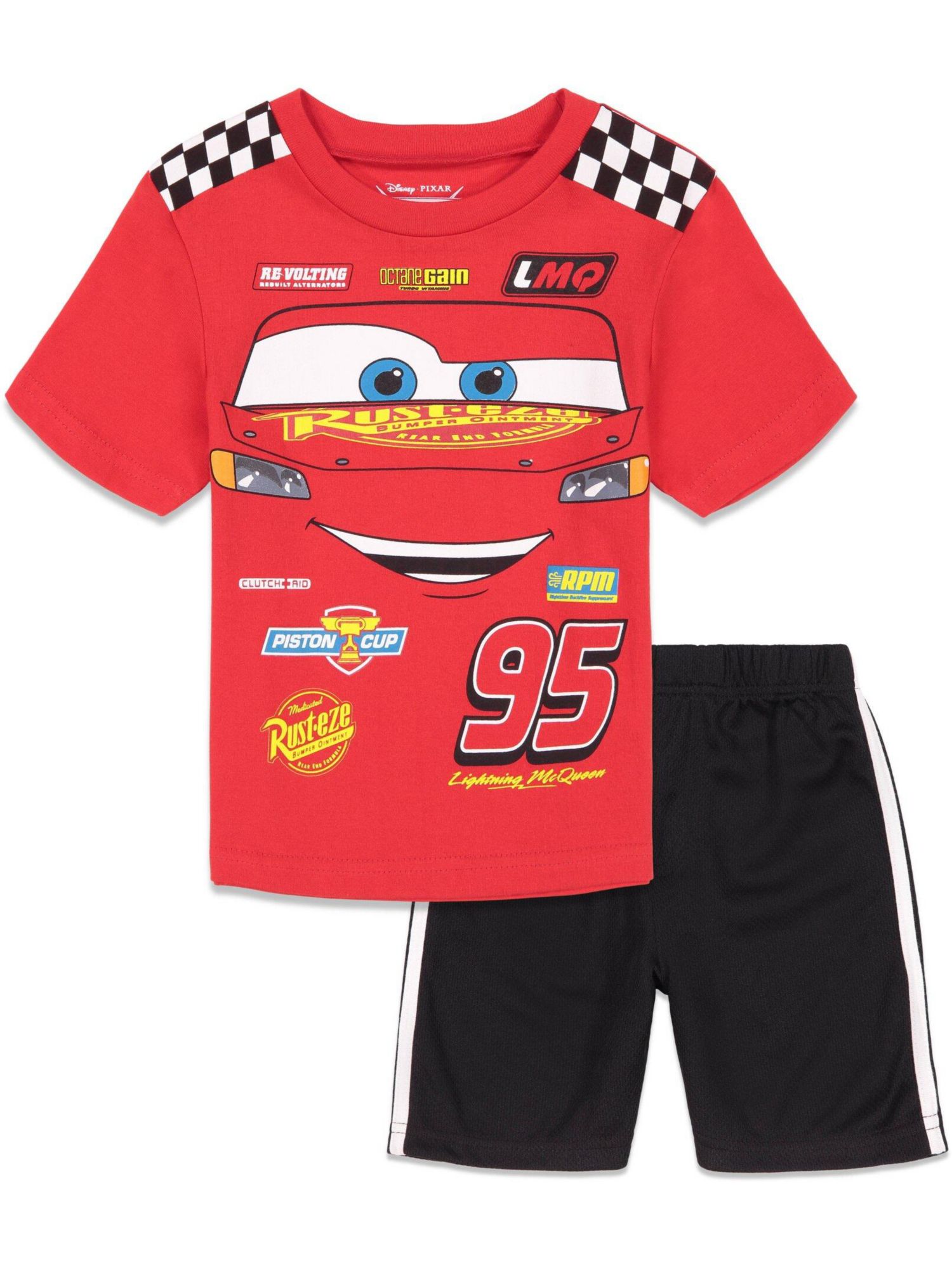 Big Boys (5-12) Lightning McQueen Racing 2-Piece T-Shirt and Shorts Set