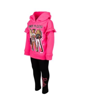 Toddler Girls Fleece Hoodie and Leggings Outfit Set