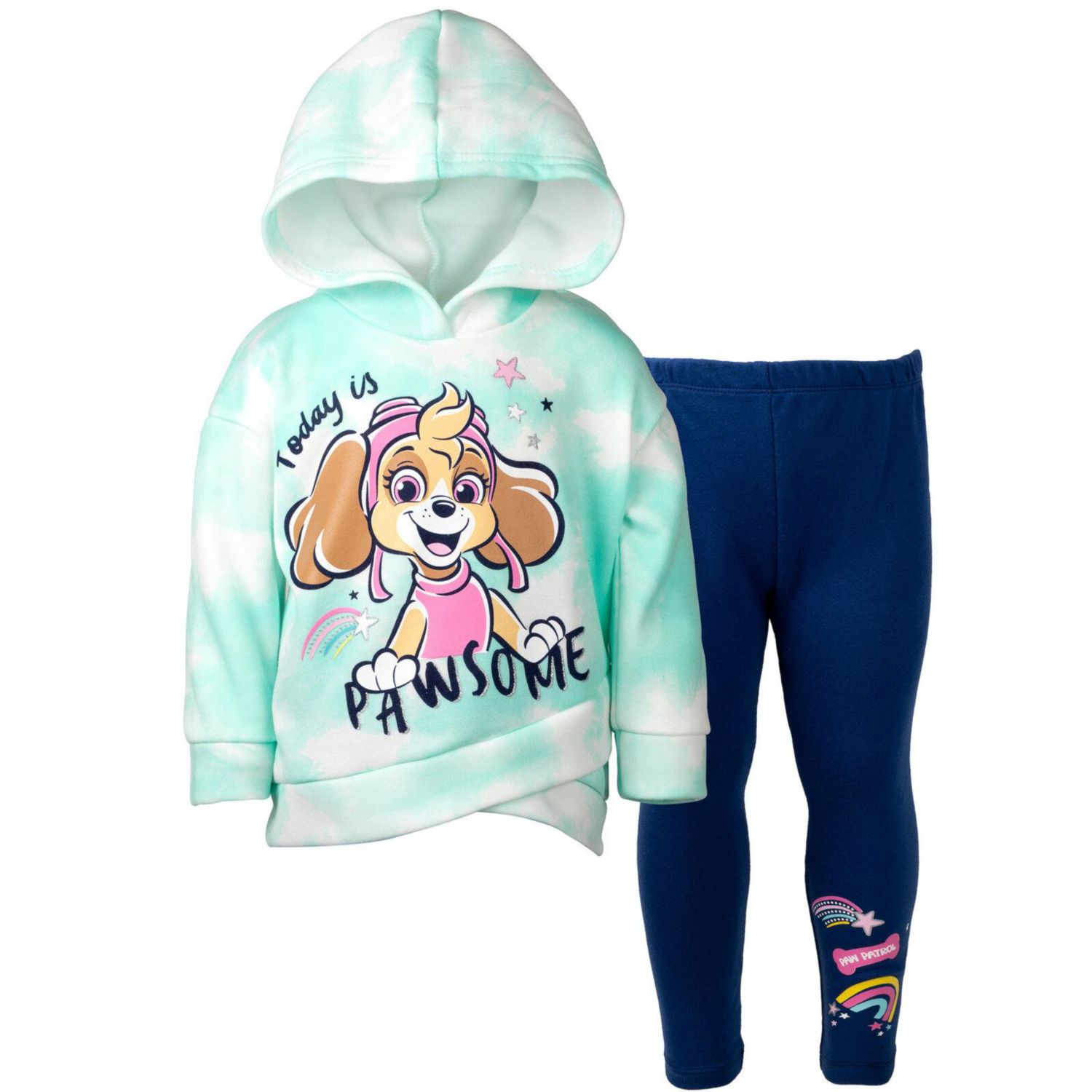 Girls' 2-Piece Fleece Hoodie and Leggings Set