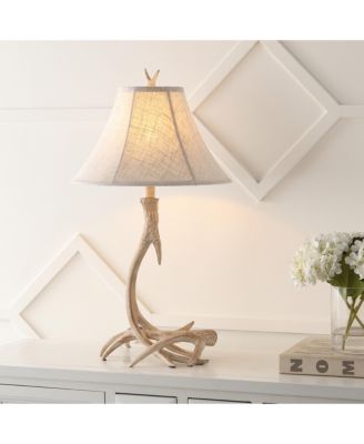 Antler 27.5" Rustic Resin LED Table Lamp, Beige
