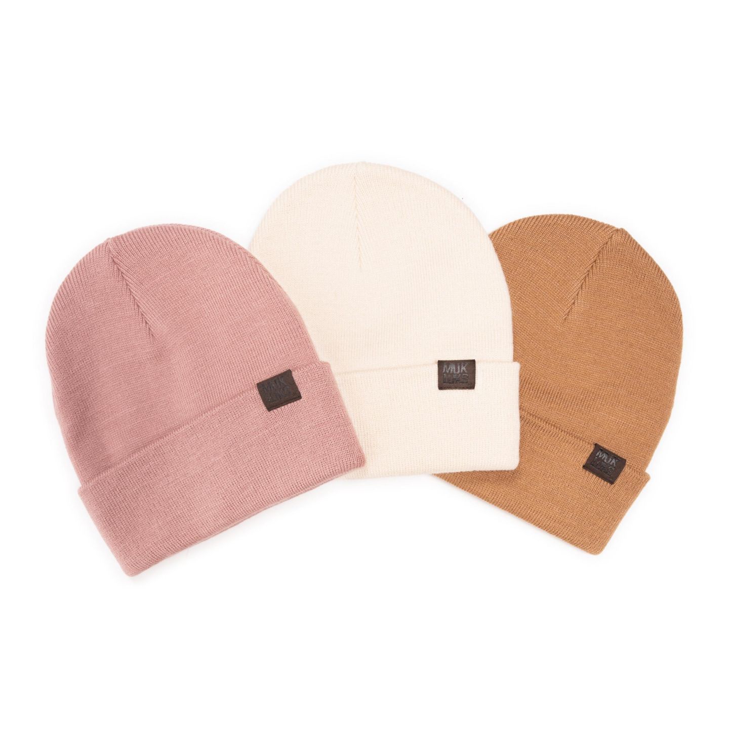 Женские шапки MUK LUKS 3 Pack, цвет: Песочный / Ванильный — фото 1