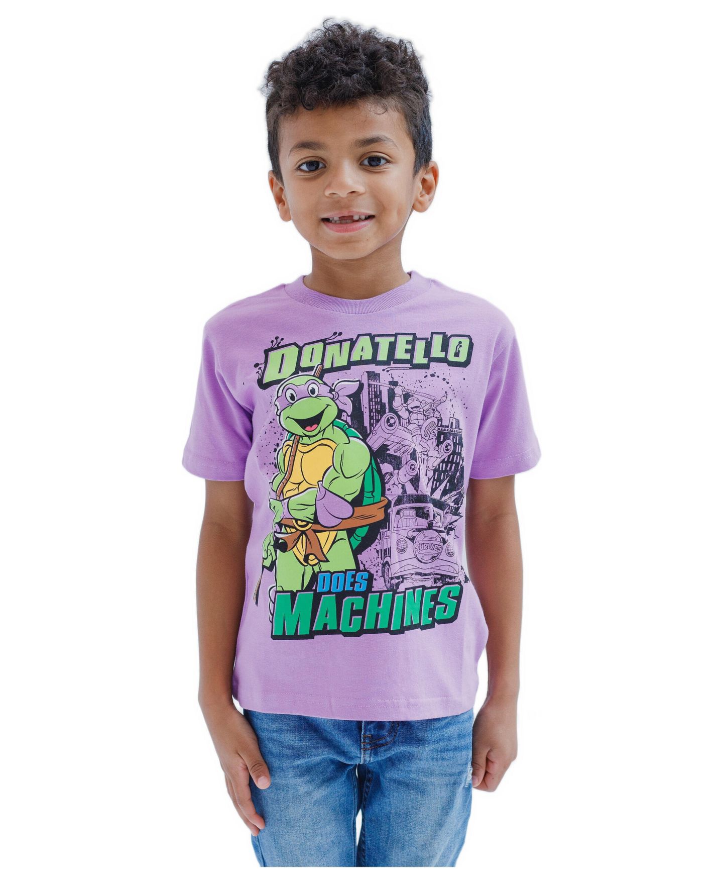 Футболки Teenage Mutant Ninja Turtles 4-Pack для мальчиков-малышей, цвет: Синий фиолетовый красный серый — фото 3