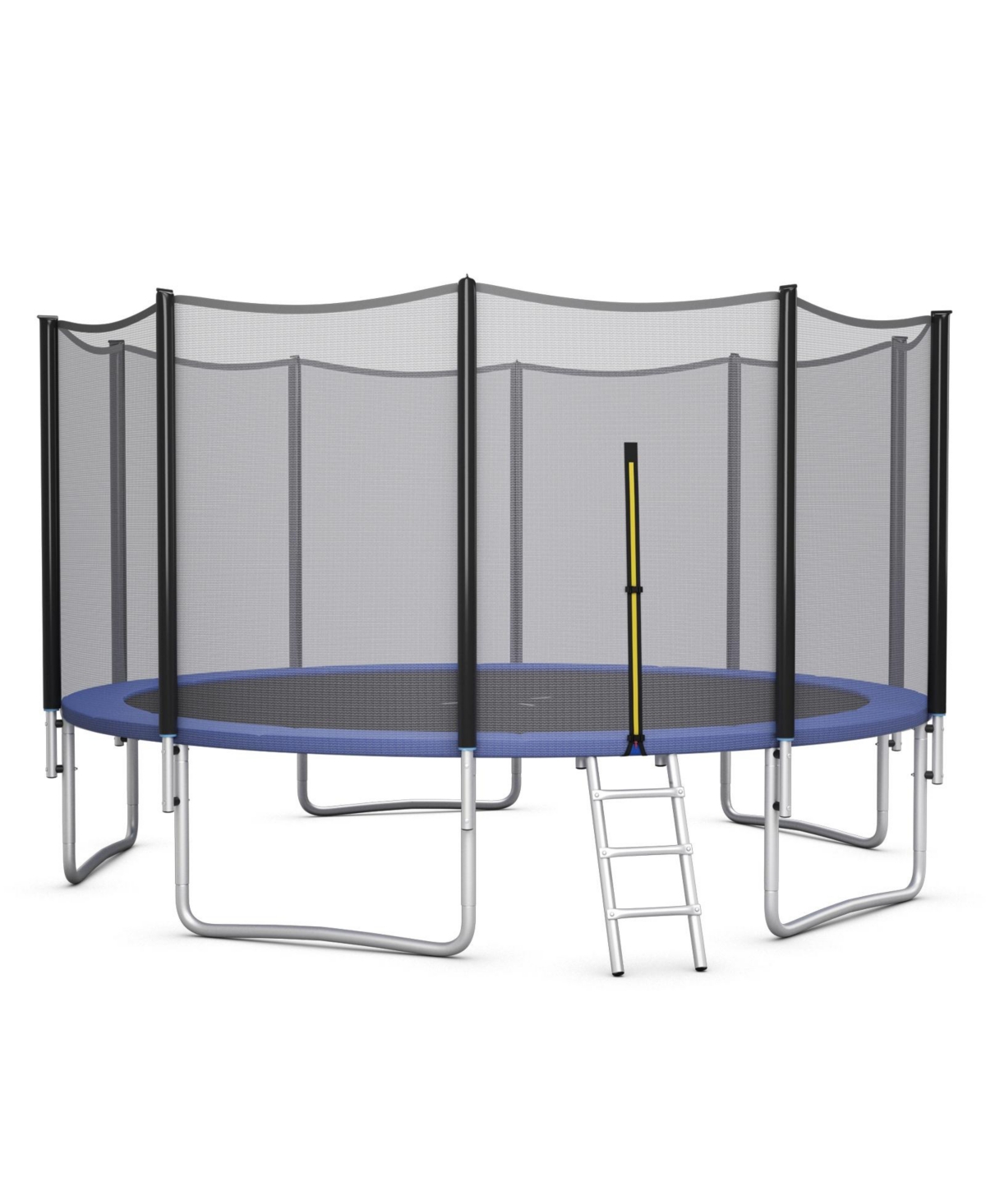 Skonyon 8/10/12/14/15 Feet Outdoor Trampoline Bounce Combo with Safety Closure Net Ladder