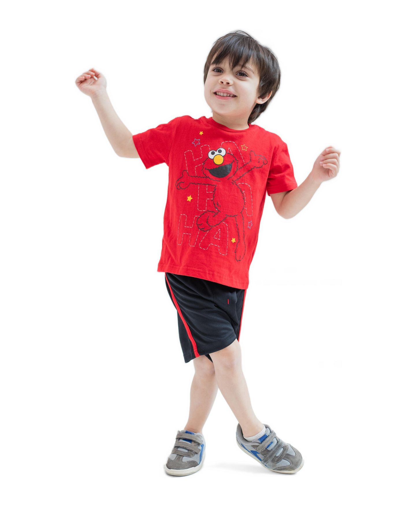 Футболки Sesame Street 2-Pack Short Sleeve для мальчиков, цвет: Серый красный — фото 2