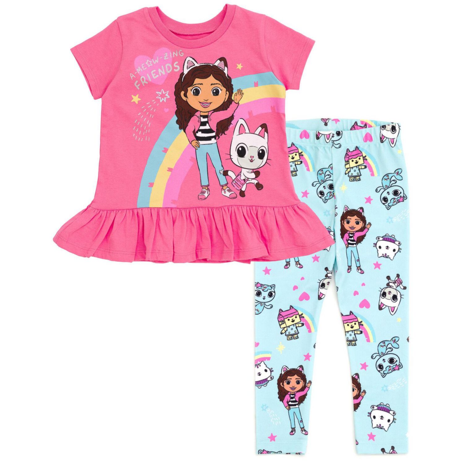 Girls' 2-Piece T-Shirt and Leggings Set