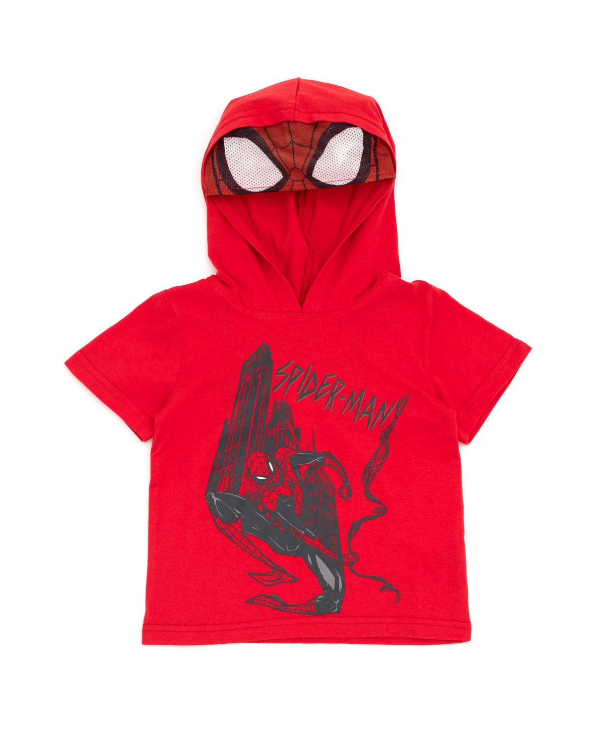 Marvel Boys Spider-Man Cosplay T-Shirt and Mesh Shorts Outfit Set to - Spider-man