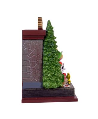 Peanuts Battery-Operated Musical Fireplace Table Piece, 6 Inches