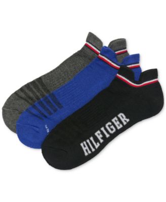 Tommy Hilfiger - Men's 3-Pk. Logo Double Tab Cushioned No-Show Socks