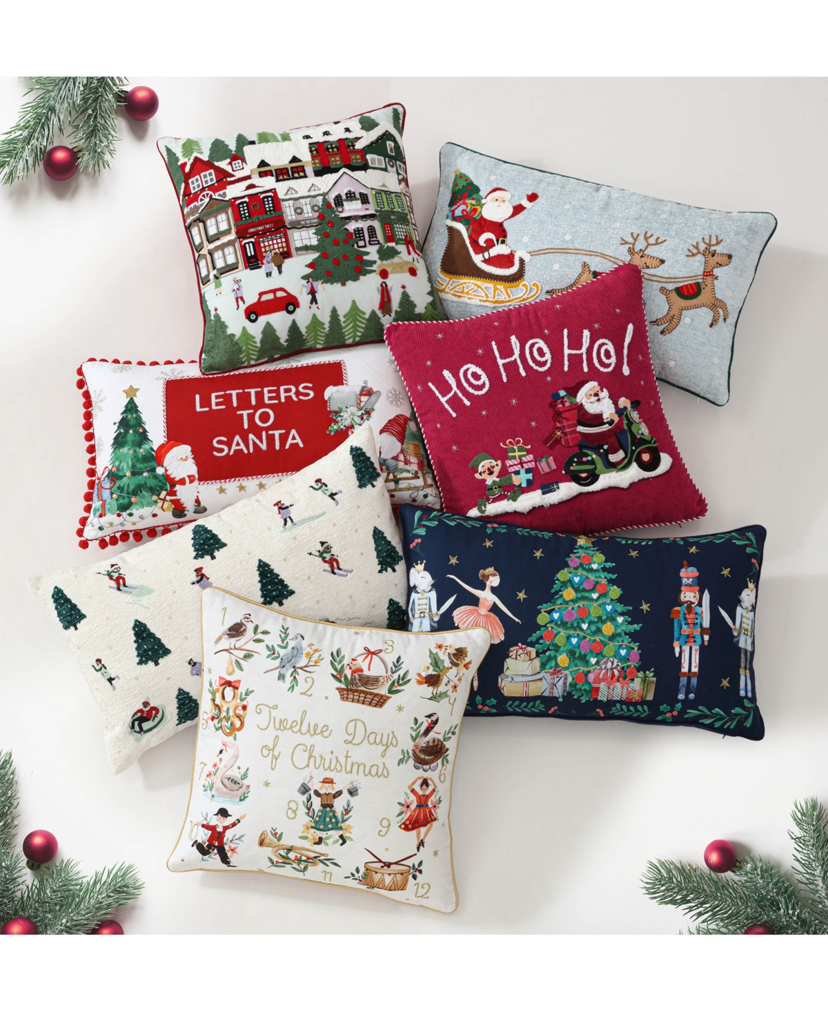 Id Home Fashions Christmas Printed Pillows