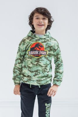 Boys Jurassic World Jurassic World Dinosaur T-Rex Fleece Pullover Hoodie and Pants Outfit Set