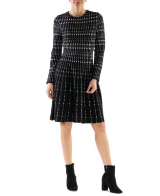 julia jordan - Women's Geo-Print Pleated-Skirt Dress