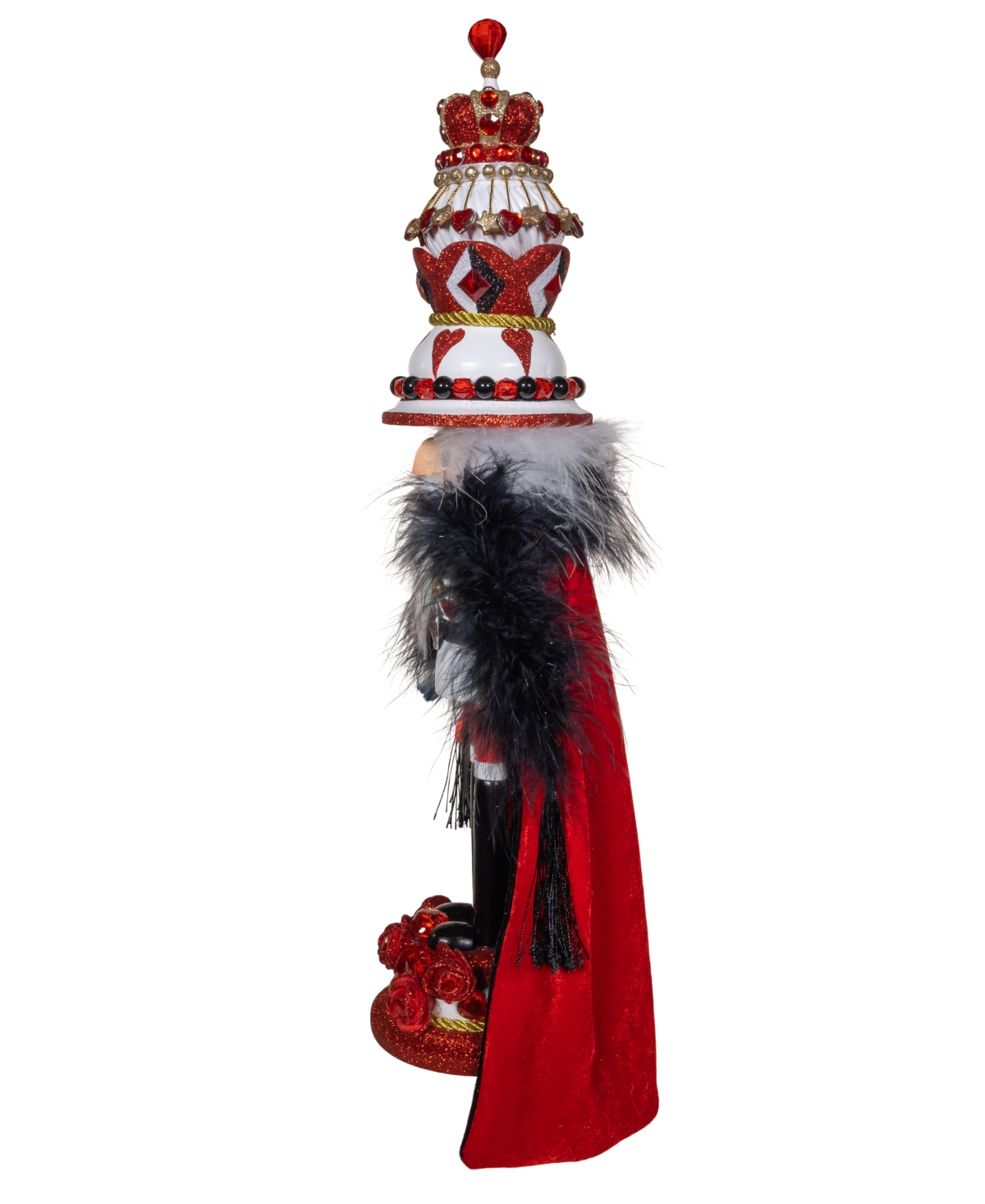 Kurt Adler 18.8-inch Hollywood King Of Hearts With Cape Nutcracker In Multicolored