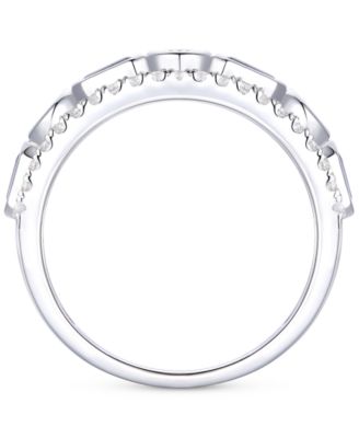 Emerald (3/4 ct. t.w.) & Diamond (3/4 ct. t.w.) Band in 14k Gold (Also in Ruby & Sapphire)