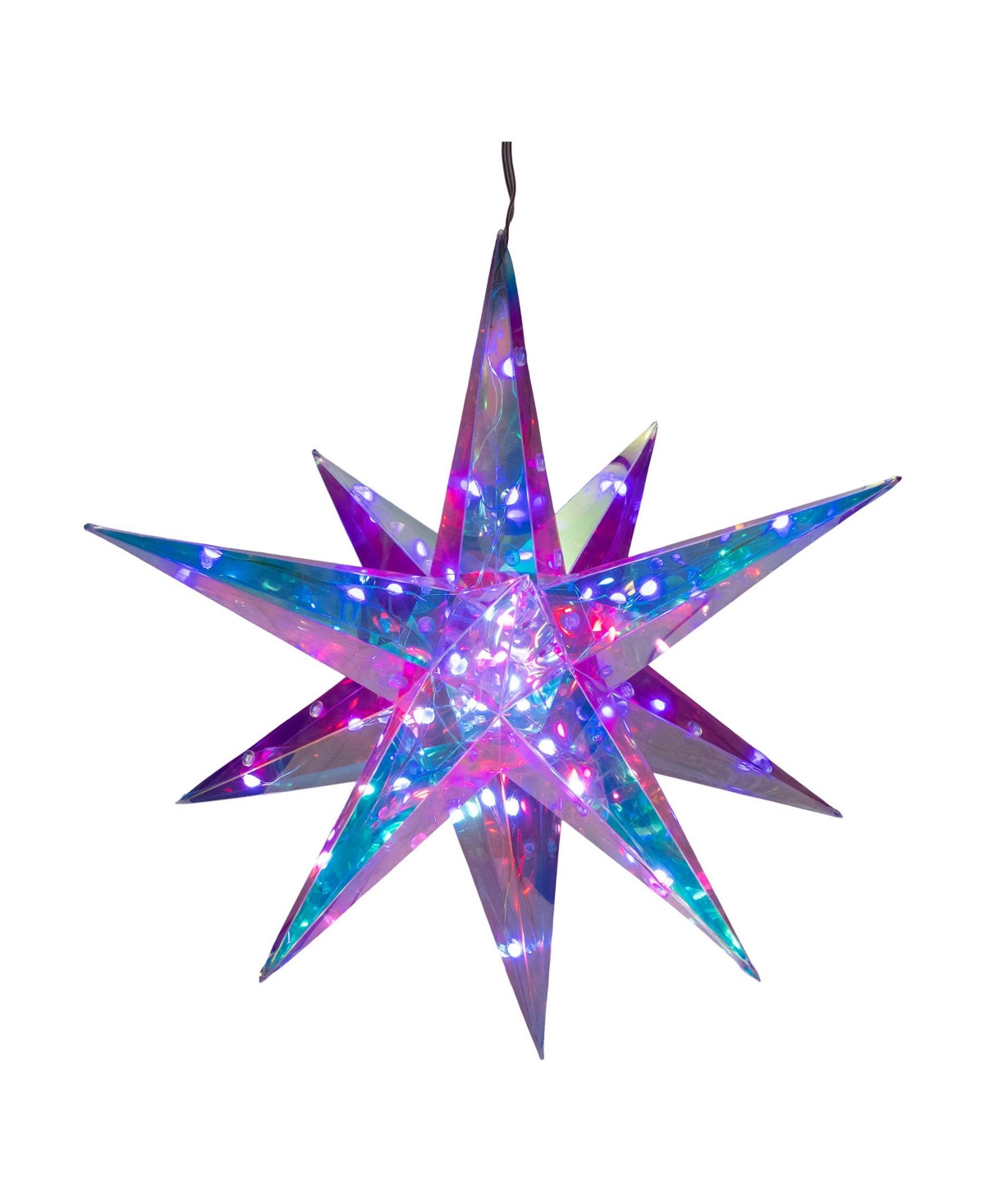 Kurt Adler 13.25-Inch 40-Light Rgb Smart Led Holographic Starburst
