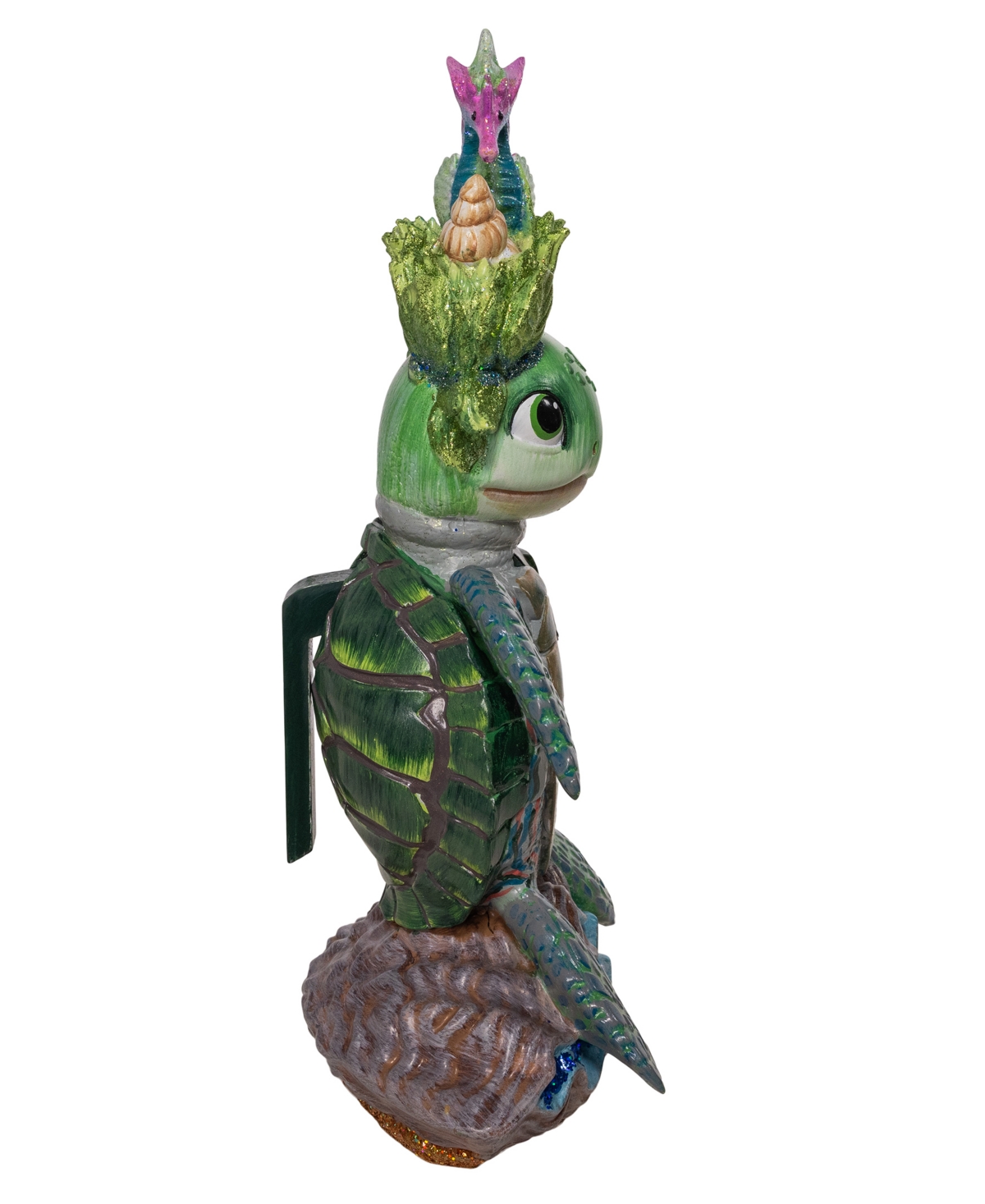 Kurt Adler 16-inch Hollywood Sea Turtle Nutcracker In Green