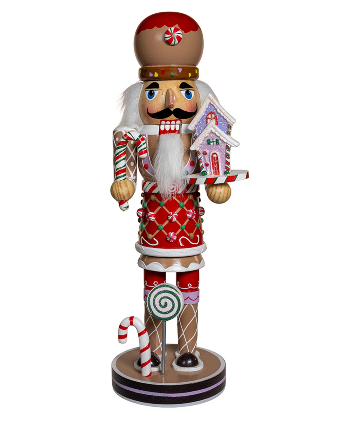 Kurt Adler 12-inch Gingerbread Nutcracker In Red