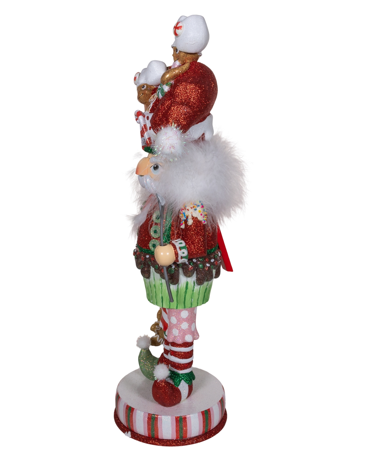 Kurt Adler 18-inch Hollywood Gingerbread Soldier With Cupcake Body Nutcracker In Multicolored