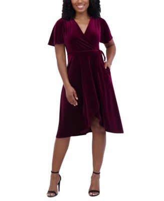 Jessica howard velvet mesh gown hotsell