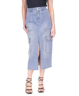 【BAON】Toke banding cargo denim midi skirt Michael Kors Women's Cargo Denim Midi Skirt - Macy's