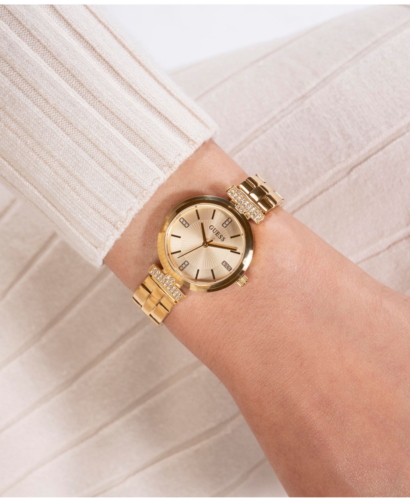 Женские часы GUESS Analog Gold Steel Watch 28mm — фото 7