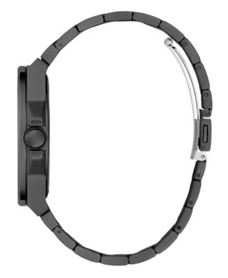 Men's Analog Black Stainless Steel Watch 44mm