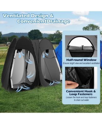 Outdoor 7.5FT Portable Pop Up Shower Privacy Tent Dressing Changing Room Camping