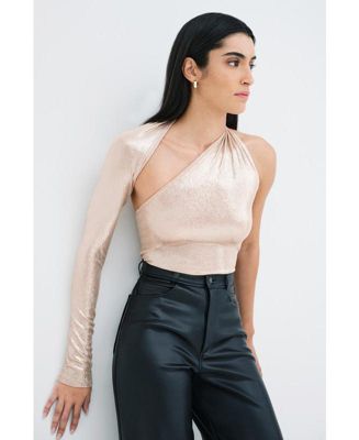 Women's Manhattan Metallic One Shoulder Top