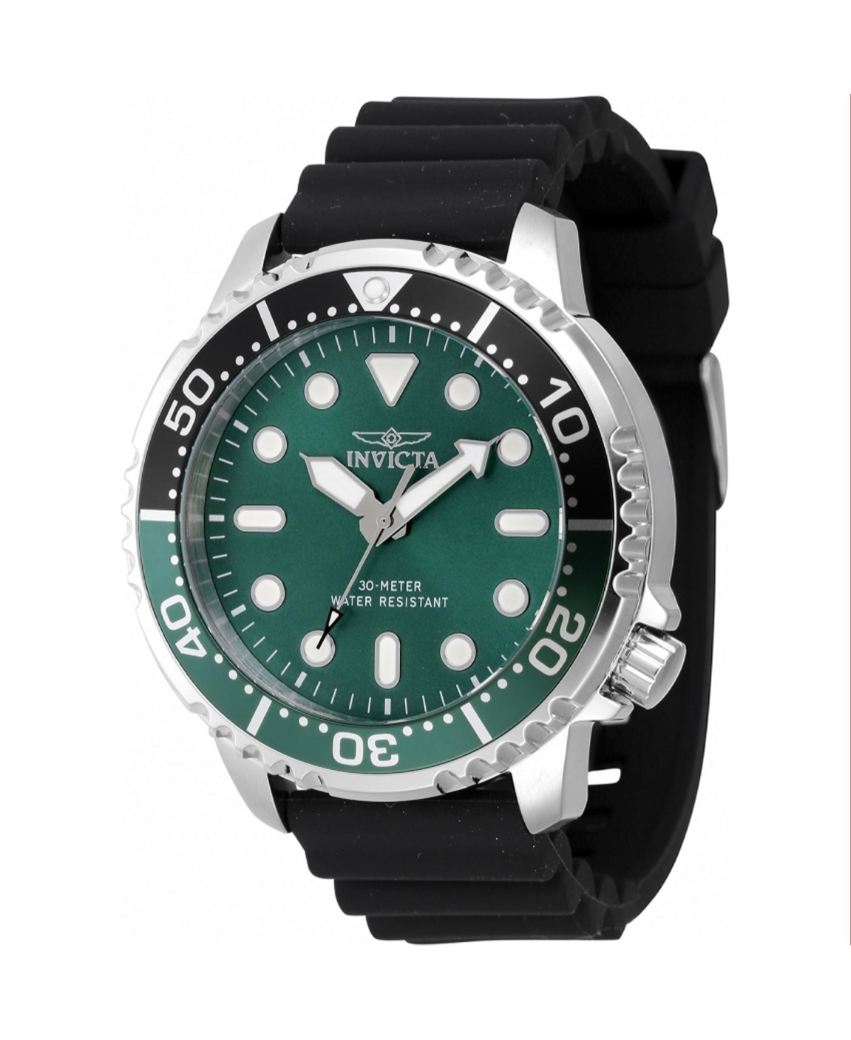 Invicta Men's 47223 Pro Diver Quartz 3 Hand Green Dial Watch - Green