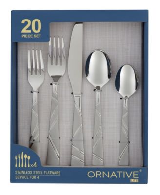 Jonah Sand 20 Piece Flatware Set, Service for 4 