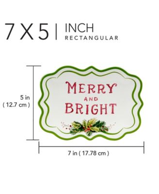 Snowman Greetings Canape Plates, Set of 4