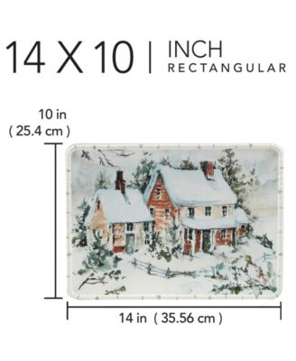 Winter's Frost Medium Rectangular Platter