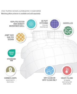 Stay Puffed Overfilled Down Alternative Comforter, King/California King