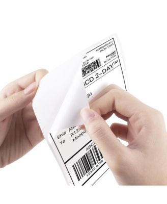 Nelko Genuine 4x6 Direct Thermal Shipping Label (Pack of 500 Fan-Fold Labels) 4x6 Thermal Labels for PL70E Shipping Label Printer, Perforated and Strong Adhesive, Commercial Grade