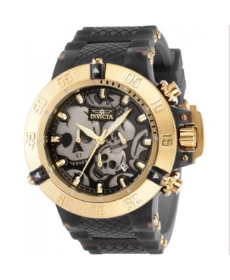 Men's 37327 Subaqua Quartz Chronograph Black, White, Gold Dial Watch