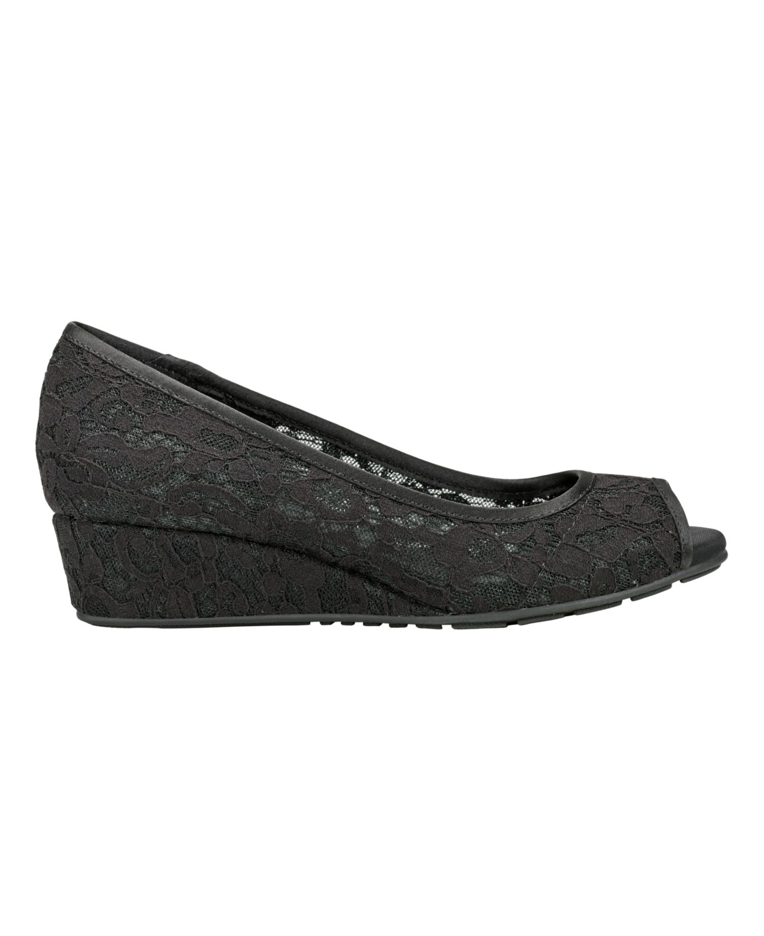 Women's Candra Low Wedge Peep Toe Dress Pumps