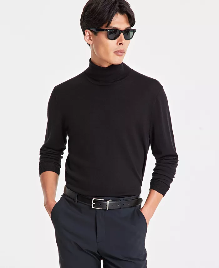 Alfani Men's Merino Wool-Blend Turtleneck Sweater