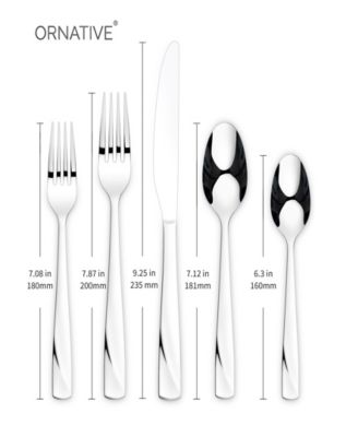Rhoda Mirror 42 Piece Flatware Set with Wire Caddy, Service for 8 