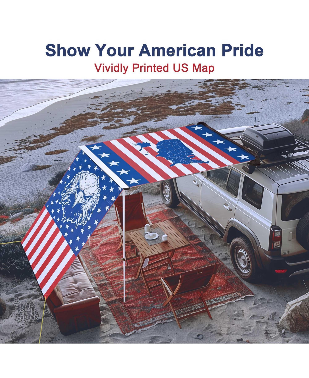 Yescom Car Side Awning Replacement 4.5x6 Ft Rooftop Tent Suv Outdoor Camping