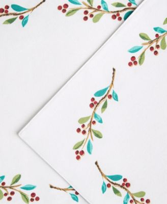 Holly Sprig Holiday Placemats, Set of 4