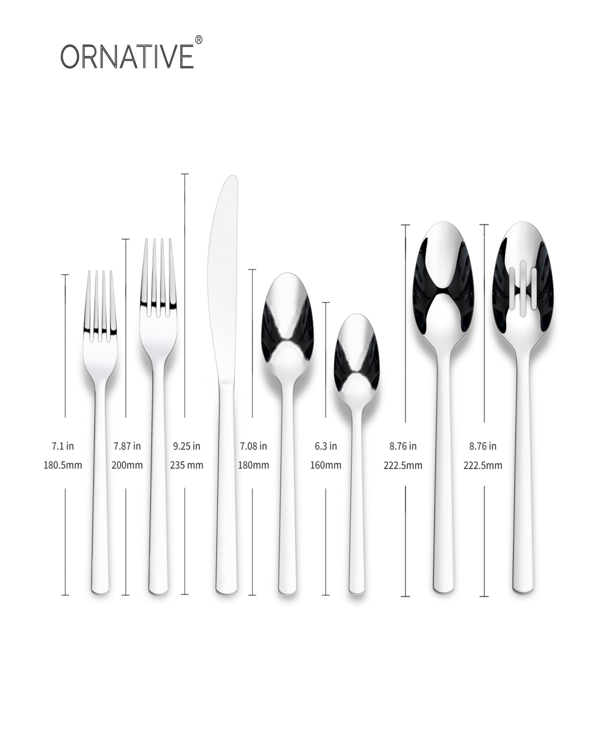 Ornative Anakin Service For 8 42 Piece Flatware Set With Wire Caddy In Silver