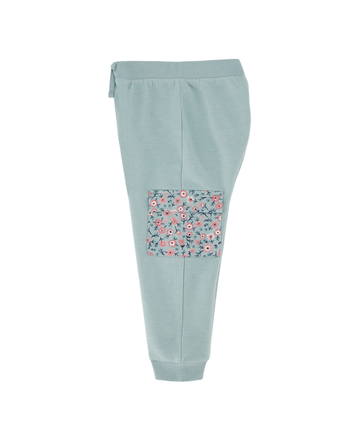 Kids Headquarters Baby Girl Floral Trim Fleece Hoodie Cargo Joggers