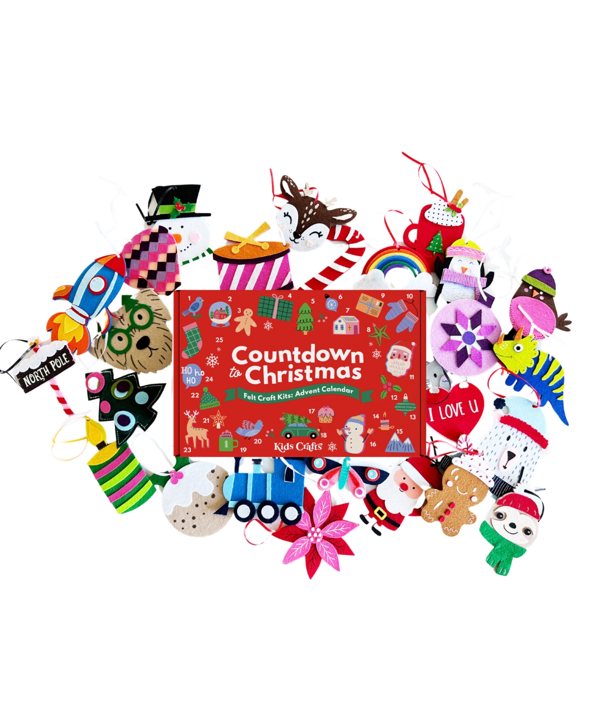 Kids Crafts 2024 Countdown To Christmas Advent Calendar, 25 Diy Craft Kits In Multi