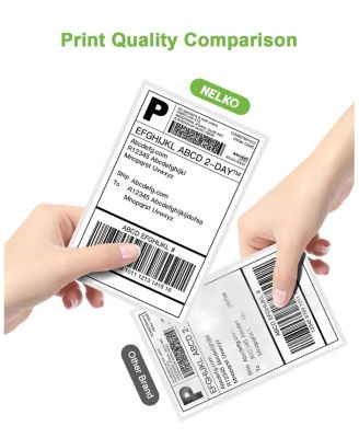 Nelko Genuine 4x6 Direct Thermal Shipping Label 220 Labels/1 Roll 4x6 Thermal Labels for PL70E Shipping Label Printer, Perforated and Strong Adhesive, Commercial Grade