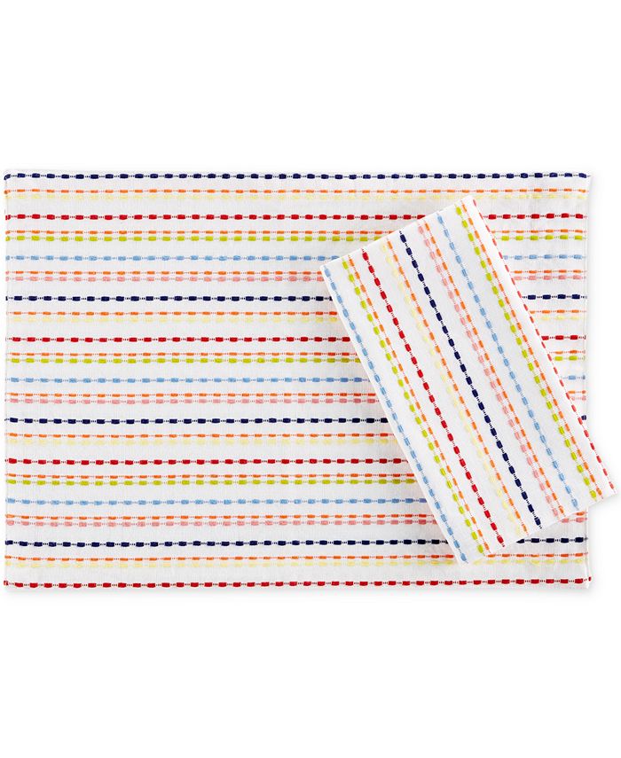 Fiesta Ditsy Stripe Collection Cotton Placemat Macy's