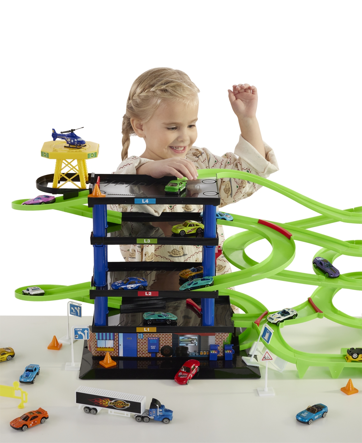 Fast Lane Parking Garage Bundle 50pc Set In Multi