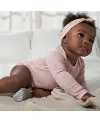 Baby Girls Long Sleeve Onesies Bodysuits, 6-Pack