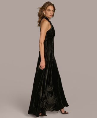 Donna Karan New York Women's Velvet Halter Gown Macy's