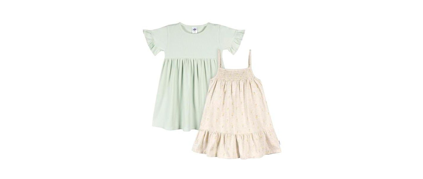 Платья Gerber Short Sleeve and Sleeveless Dress, 2 Pack для девочек-малышей, цвет: Fruit — фото 8